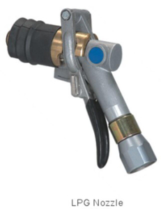 High reliability blue oil nozzle for LPG dispenser